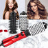 2-in-1 Red Automatic Rotating Hot Air Styler(38/50mm Curling Barrel) - Multifunctional Hair Dryer Brush, Straightener & Curler with 3 Heat Settings and 360° Bi-directional Rotation