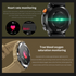 HT17 Black Outdoor Rugged Sports Smartwatch with Bluetooth Calling - 7-Day Battery, IP68 Waterproof, Multi-Health Monitor & Fitness Tracking