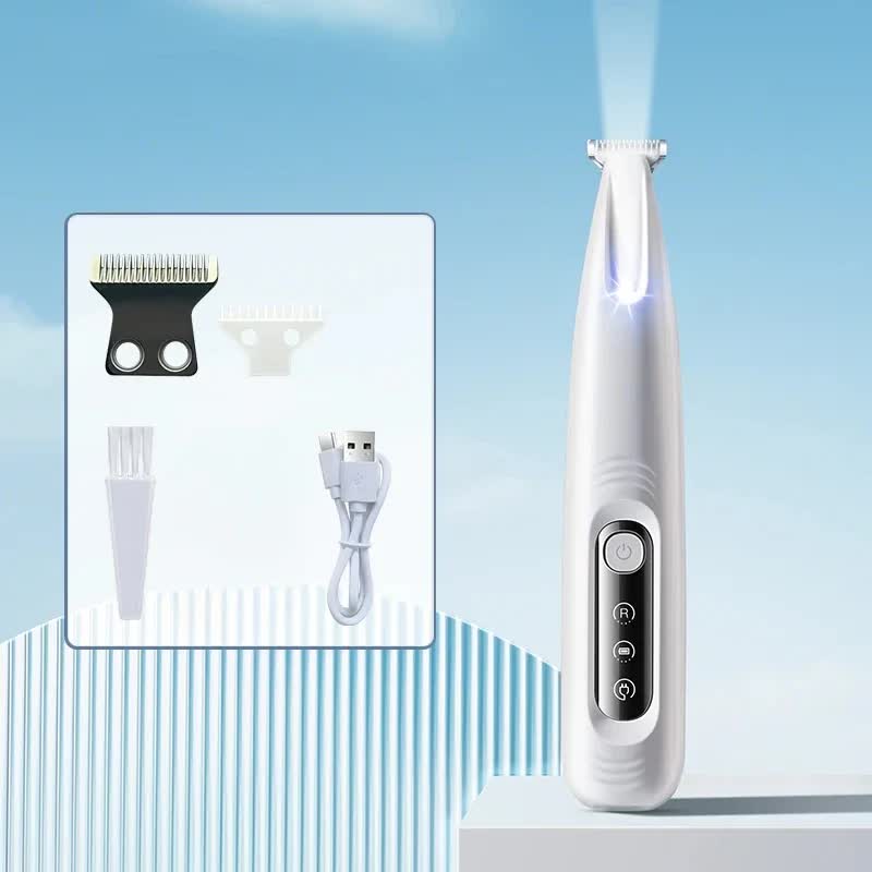 F6 Portable Pet Hair Detailed Trimmer(2 * 140mm Blades) - Cat & Dog Waterproof  Grooming Clipper with LED Light &  Display, Low-Noise Ceramic Blade