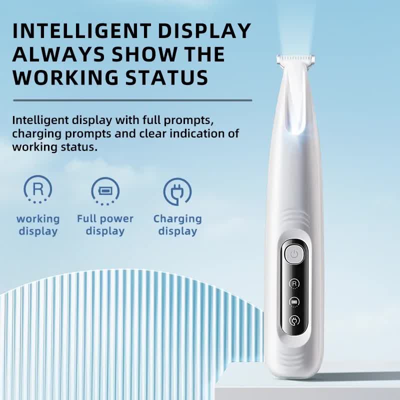 F6 Portable Pet Hair Detailed Trimmer(2 * 140mm Blades) - Cat & Dog Waterproof  Grooming Clipper with LED Light &  Display, Low-Noise Ceramic Blade