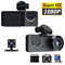 1080P 3 Million Pixels Triple-Lens Car Dash Camera  with WiFi - 170° Wide Angle Coverage,  2.7-Inch Display Screen & Reversing Aid