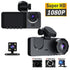 1080P 3 Million Pixels Triple-Lens Car Dash Camera  with WiFi - 170° Wide Angle Coverage,  2.7-Inch Display Screen & Reversing Aid