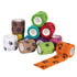 Pet Medical Therapy Self Adhesive Bandage Set(12 Volumes：2.5CM*4.5M) - Elastic Cute First Aid for Dogs and Cats & Humans, 12 Paw Colors