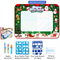 80x60CM Christmas Style Magic Water Doodle Mat Toy | Reusable Aqua Painting Set with 9 Accessories, Mess-Free Water Painting Learning Blanket