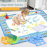 80x60CM Christmas Style Magic Water Doodle Mat Toy | Reusable Aqua Painting Set with 9 Accessories, Mess-Free Water Painting Learning Blanket