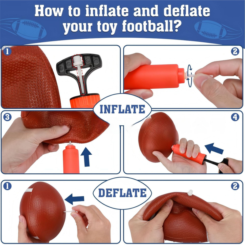 Outdoor/Indoor Portable Rugby Toss Game Set - Football Target Frame &  Rugby Toss Activity Toy, Durable & Easy Assembly Sports Equipment