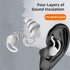 2-Pairs Grey Noise Reduction Silicone Ear Plugs for Swimming, Sleep, and Study - Waterproof Reusable Sound Blocking Earplugs