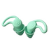 2-Pairs Green Noise Reduction Silicone Ear Plugs for Swimming, Sleep, and Study - Waterproof Reusable Sound Blocking Earplugs