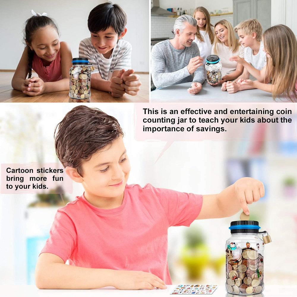 Digital Counting Money Box with Lock - AUD Australian Coin Compatible Piggy Bank for Kids & Adults (7.95x4.45in)
