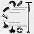Folding LED Walking Cane with Dual Handle - Adjustable(88-98CM), Anti-Slip 4-Prong Base, and Stand-Up Function for Seniors