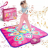 Purple Wireless Kids Electronic Princess Dance Mat & Music Playmat(90x90CM) - 7 Modes Foot Game Pad Toy with Digital Score Display