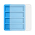 2-Packs Blue Flexible 4-Grid Silicone Long Ice Cube Tray with Lid - Easy Release Reusable Mold for Narrow Bottles & Cocktails