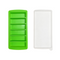2-Packs Green 6-Grid Extra Long Silicone Ice Cube Tray - Easy Release Reusable Food Grade Mold for Whiskey, Cocktails & Commercial Use