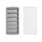 2-Packs Grey 6-Grid Extra Long Silicone Ice Cube Tray - Easy Release Reusable Food Grade Mold for Whiskey, Cocktails & Commercial Use