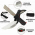 2-in-1 Ingenious Cutter Food Chopper & Scissor for Kitchen Versatile Use - 420 Stainless Steel Blade & Cutting Board Base,  with Safety Lock