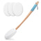 Long Handle Bath Gentle Body Scrubber Set - Non-Slip Grip Back Brush with 4 EVA Exfoliating Sponge Heads
