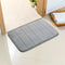 Grey Ultra-Absorbent Non-Slip Thickened Bath Mat(1.8x50x80CM) - Luxurious Durable Soft Floor Rug with Rubber Backing, Hand & Machine Washable Doormat for Bathroom & Entry