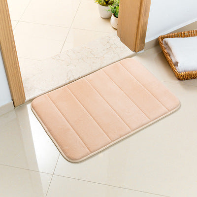 Khaki Ultra-Absorbent Non-Slip Thickened Bath Mat(1.8x50x80CM) - Luxurious Durable Soft Floor Rug with Rubber Backing, Hand & Machine Washable Doormat for Bathroom & Entry