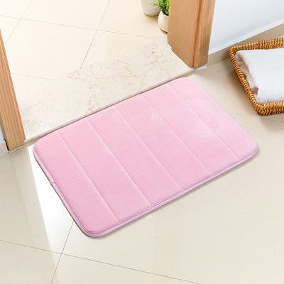 Pink Ultra-Absorbent Non-Slip Thickened Bath Mat(1.8x50x80CM) - Luxurious Durable Soft Floor Rug with Rubber Backing, Hand & Machine Washable Doormat for Bathroom & Entry