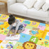 Beige Large Foldable Baby Play Mat - Thick, Waterproof & Reversible XPE Foam Mat for Tummy Time & Crawling