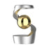 Silver gyroscope and gold beads Kinetic Levitating Desk Toy - Silent Spinning Floating Gyroscope for Stress Relief & Office Decor