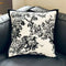 Black Elegant Black & White Tree Print Cushion Cover - Modern Home Decor