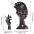Black Elegant African Woman Head Incense Burner - Creative Desktop Sculpture & Resin Craft
