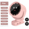 Pink Portable Stroller Fan with LED Display - Bladeless Safety Clip-On Fan for Baby & Desk (4000mAh, 360 degree Rotation)