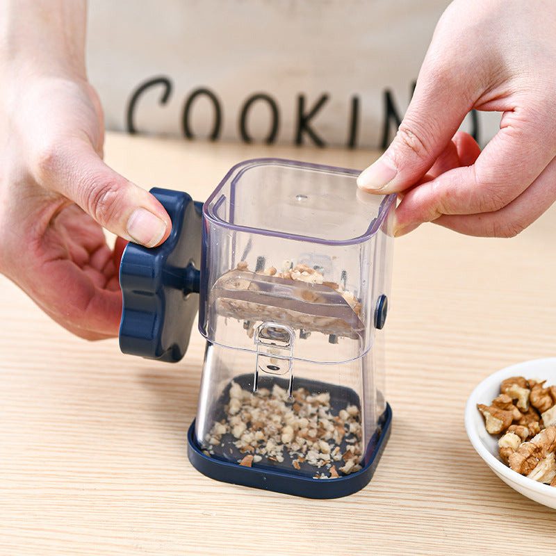 Yellow Manual Nut & Chocolate Grinder - Effortless Peanut Walnut Chopper - Easy Clean Kitchen Tool
