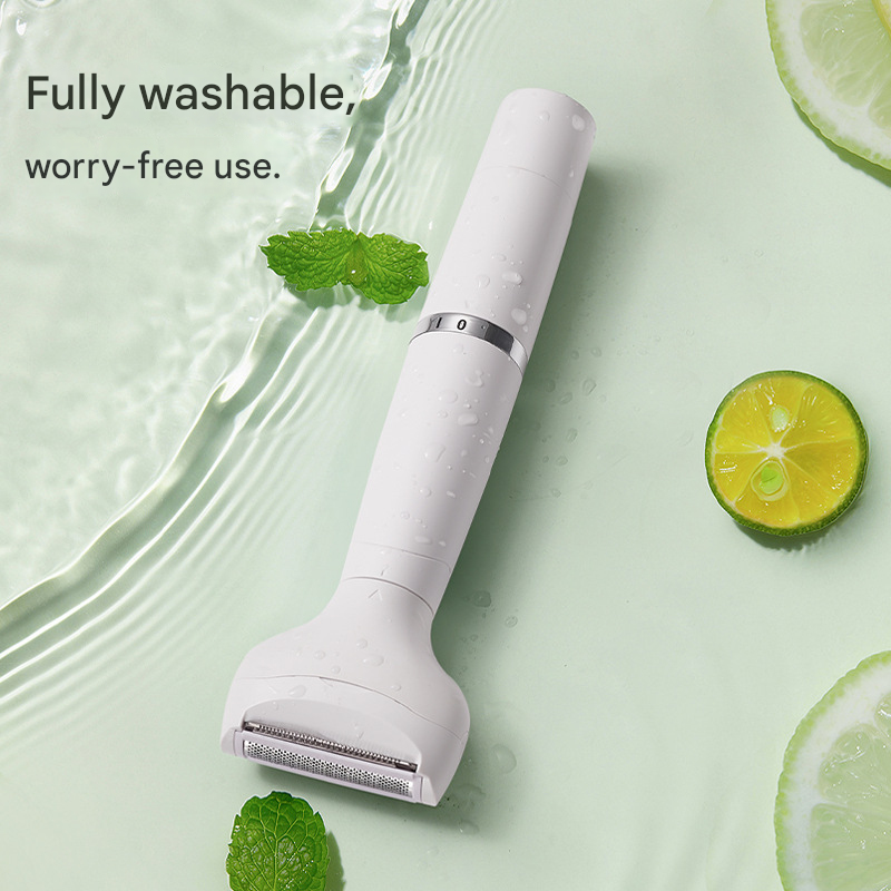 White 7-in-1 Multifunctional Electric Shaver for Women - USB Rechargeable Painless Hair Removal Epilator with Washable Heads for Face, Body & Eyebrows