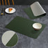 2-PCS Military green and light grey PVC Double-Sided Lychee Texture Table Mat - Waterproof, Heat-Resistant & Easy to Clean for Home and Hotel Use