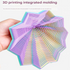 2-Pcs Candy color Smart 3D Printed Fidget Toy - Hexagonal Illusion Folding Desk Toy for Stress Relief & Focus