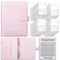 Pink 100 Envelope Savings Challenge Binder - A5 Budget Planner & Money Organizer with Zipper Pockets - Perfect for Couples & Families