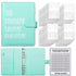 Cyan 100 Envelope Savings Challenge Binder - A5 Budget Planner & Money Organizer with Zipper Pockets - Perfect for Couples & Families