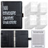 Black 100 Envelope Savings Challenge Binder - A5 Budget Planner & Money Organizer with Zipper Pockets - Perfect for Couples & Families