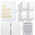 White 100 Envelope Savings Challenge Binder - A5 Budget Planner & Money Organizer with Zipper Pockets - Perfect for Couples & Families