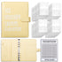 Yellow 100 Envelope Savings Challenge Binder - A5 Budget Planner & Money Organizer with Zipper Pockets - Perfect for Couples & Families