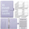 Purple 100 Envelope Savings Challenge Binder - A5 Budget Planner & Money Organizer with Zipper Pockets - Perfect for Couples & Families