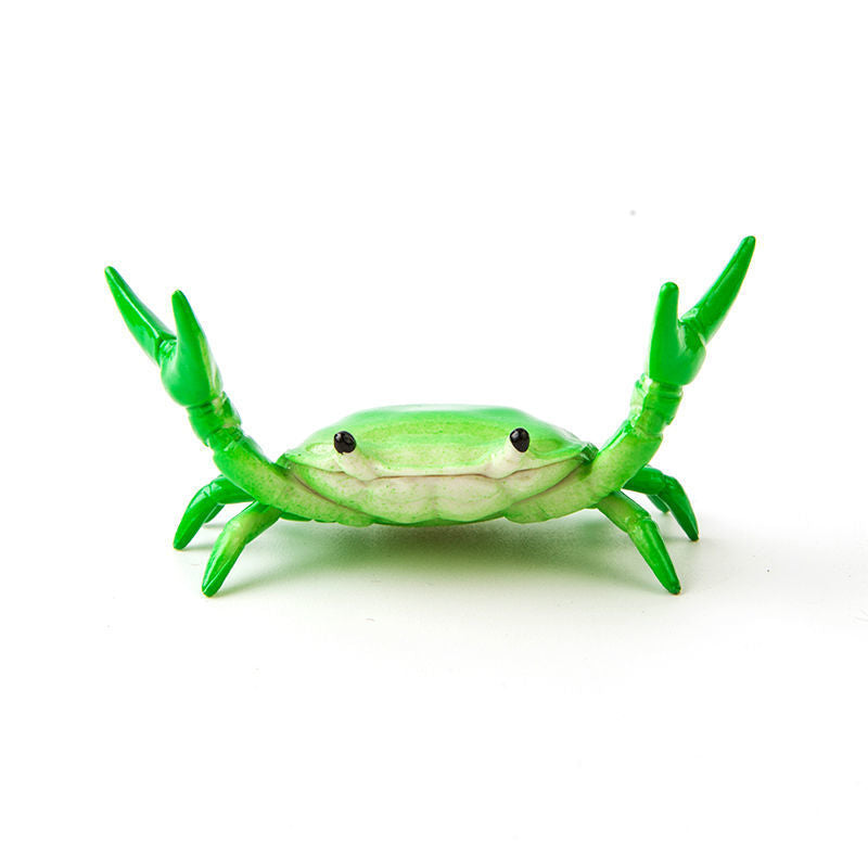3-Pack Green Creative Crab Pen Holders - Cute Desk Organizer & Phone Stand - Novelty Office Decor & Gift Idea
