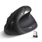 Black 3rd Gen Vertical Wireless Mouse with USB-C Charging - Ergonomic 2.4G Silent Click Design for Office and Laptop Use