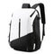 White and black Multi-functional Sports Backpack for Men & Women - Waterproof Basketball, Badminton, Tennis & Soccer Bag with Shoe Compartment + Net