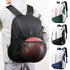 White and black Multi-functional Sports Backpack for Men & Women - Waterproof Basketball, Badminton, Tennis & Soccer Bag with Shoe Compartment + Net
