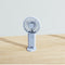 2-PCS Blue Portable USB Rechargeable Mini Handheld Fan with Desktop Base & Phone Stand - 3-Speed Quiet Operation