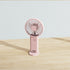 2-PCS Pink Portable USB Rechargeable Mini Handheld Fan with Desktop Base & Phone Stand - 3-Speed Quiet Operation