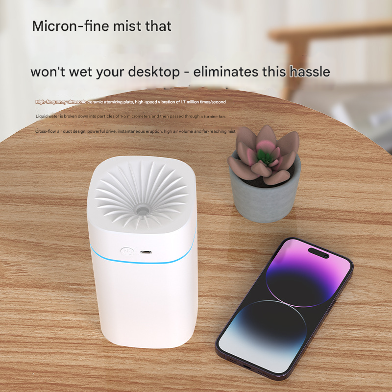 Green 2-in-1 Ultrasonic Air Humidifier & Essential Oil Diffuser with 7-Color LED Night Light - Quiet Desktop Mini Humidifier for Home, Office, Bedroom