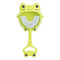 Green frog U-Shaped Kids Toothbrush - Food Grade Silicone Manual Toothbrush for 2-12 Year Olds - 360 degree Full Mouth Cleaning Baby Oral Care - Comes with Wall Mount Holder
