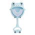 Blue frog U-Shaped Kids Toothbrush - Food Grade Silicone Manual Toothbrush for 2-12 Year Olds - 360 degree Full Mouth Cleaning Baby Oral Care - Comes with Wall Mount Holder