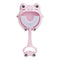 Pink frog U-Shaped Kids Toothbrush - Food Grade Silicone Manual Toothbrush for 2-12 Year Olds - 360 degree Full Mouth Cleaning Baby Oral Care - Comes with Wall Mount Holder