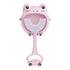 Pink frog U-Shaped Kids Toothbrush - Food Grade Silicone Manual Toothbrush for 2-12 Year Olds - 360 degree Full Mouth Cleaning Baby Oral Care - Comes with Wall Mount Holder