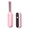 Pink Portable Foldable Cordless Hair Straightener Comb - 2-in-1 Ionic Styling for Smooth, Frizz-Free Hair
